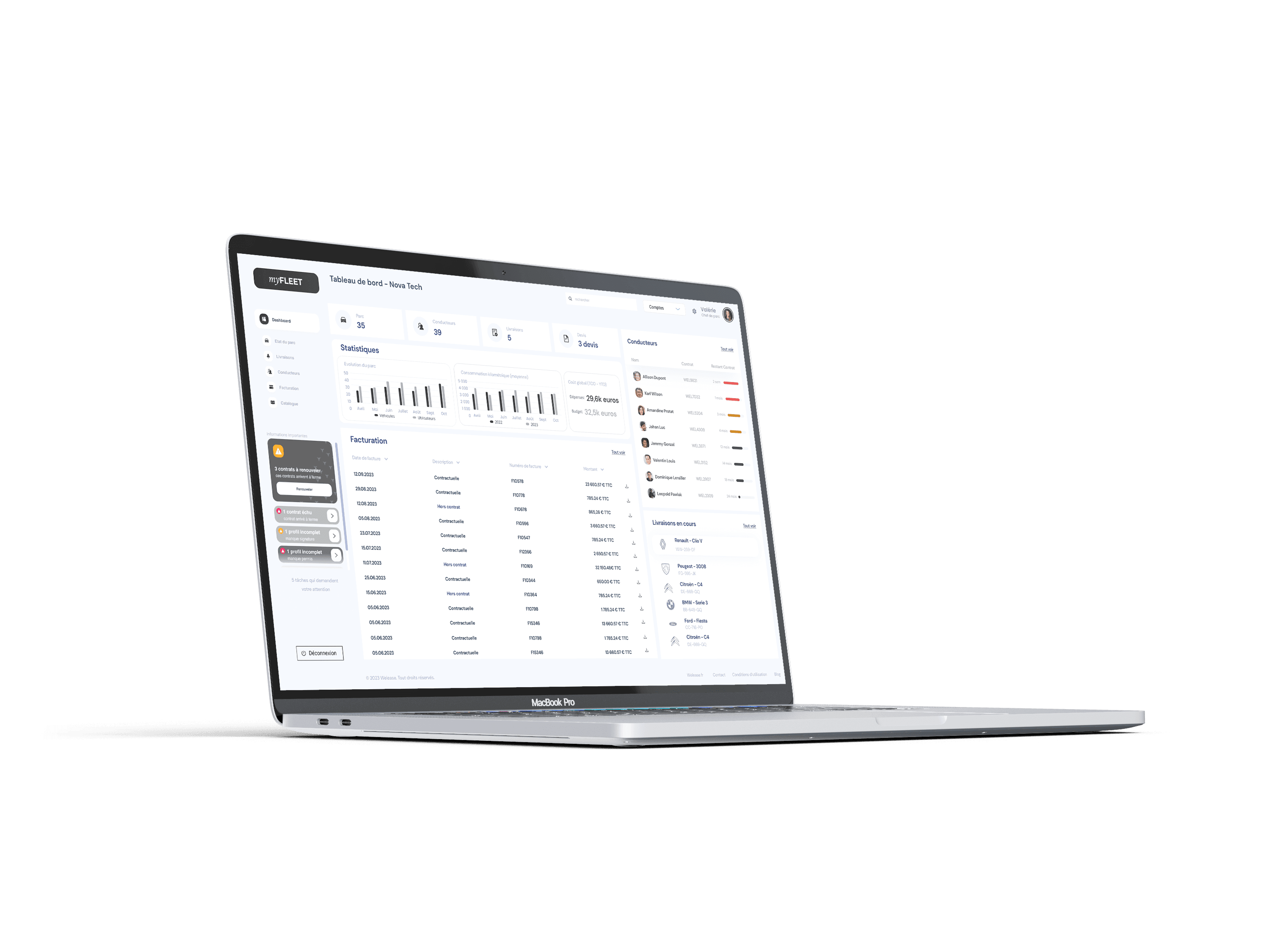 Wefleet Manager Dashboard